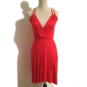 Boston proper High low faux wrap dress